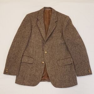 HARRIS TWEED Designed By Queen Elizabeth's Dressmaker - Scot Wool Herringbone